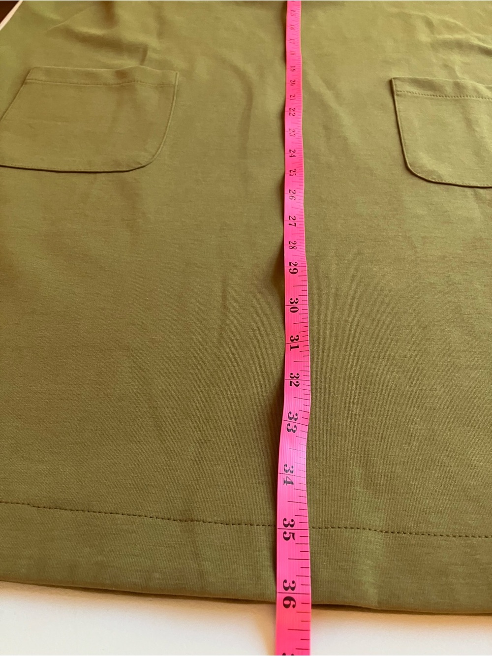 ENTRO Phoebe Vneck Knit Mini Longsleeve Dress Medium Olive Green - Picture 11 of 11